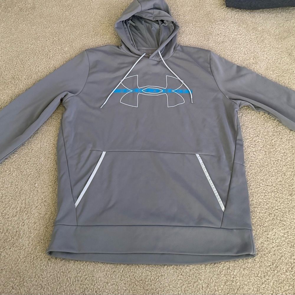 Under Armour Charcoal Hoodie with White Accents